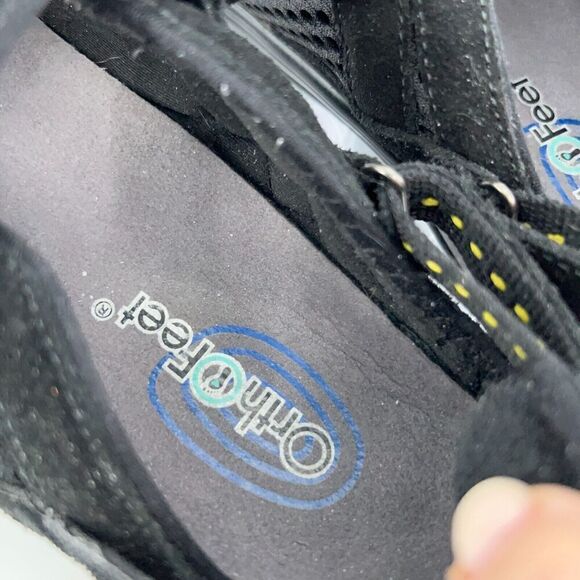 Orthofeet 893 Sanibel Mary Jane Women's 5.5 Wide Black Comfort Orthotic Shoes - Picture 9 of 12